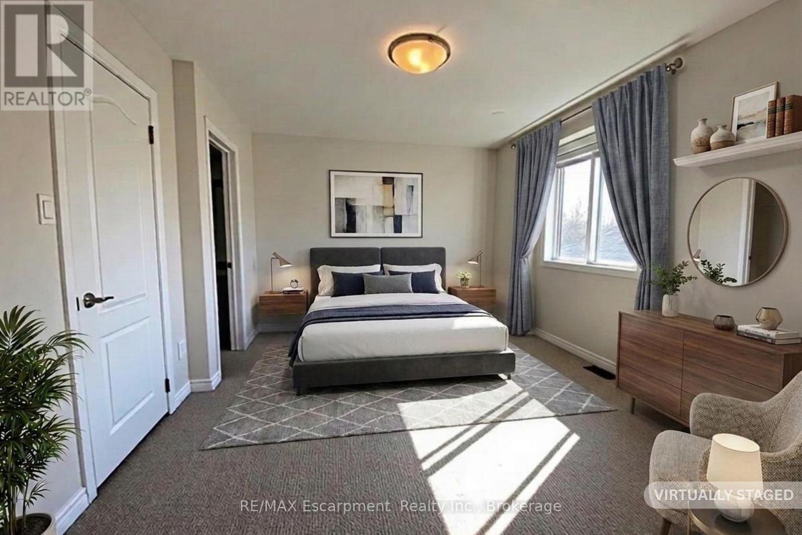 virtually staged primary bedroom - 2430 Second Street, Burlington (Brant), ON