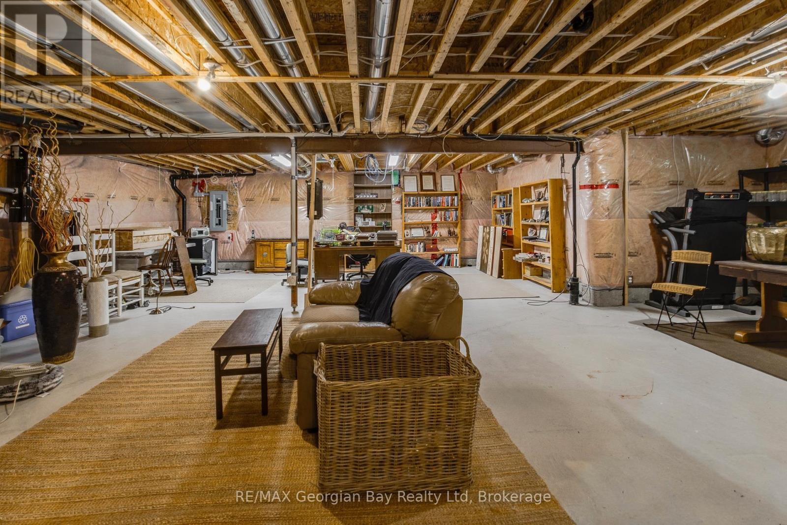 unfinished basement with rough in - 68 Riverwalk Place, Midland, ON