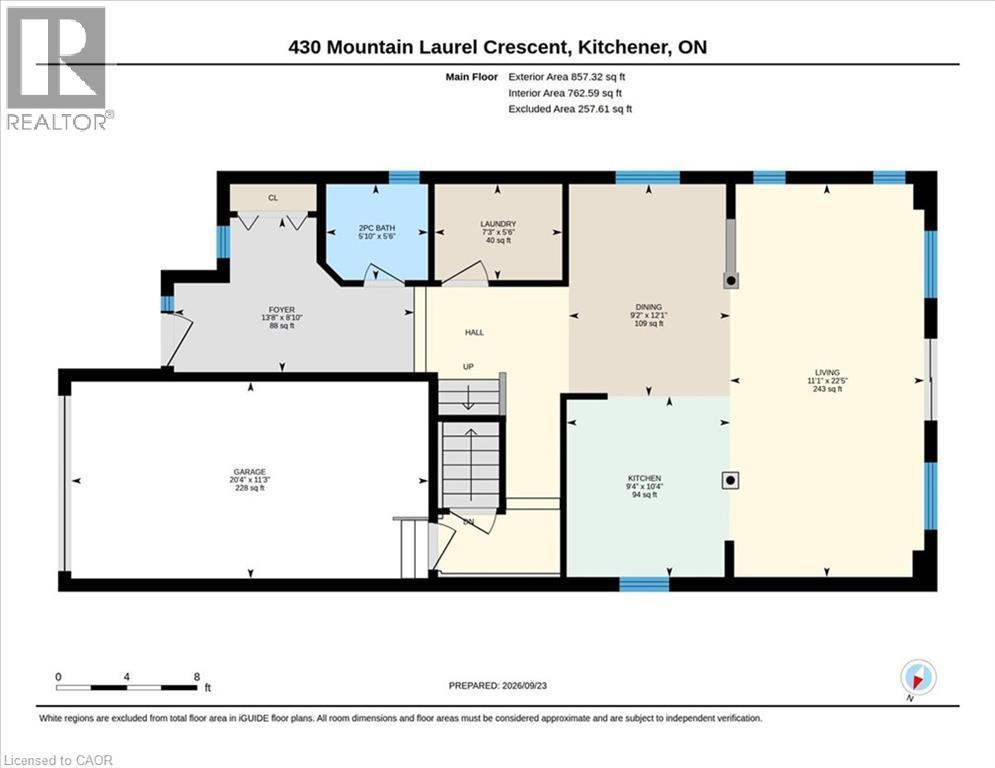 Main Floor plan - 430 Mountain Laurel Crescent, Kitchener, ON