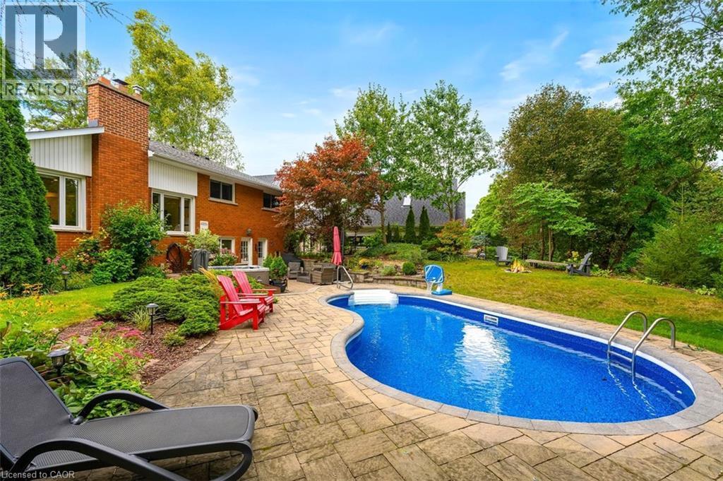 Backyard view toward home - 200 Woodview Crescent, Ancaster, ON