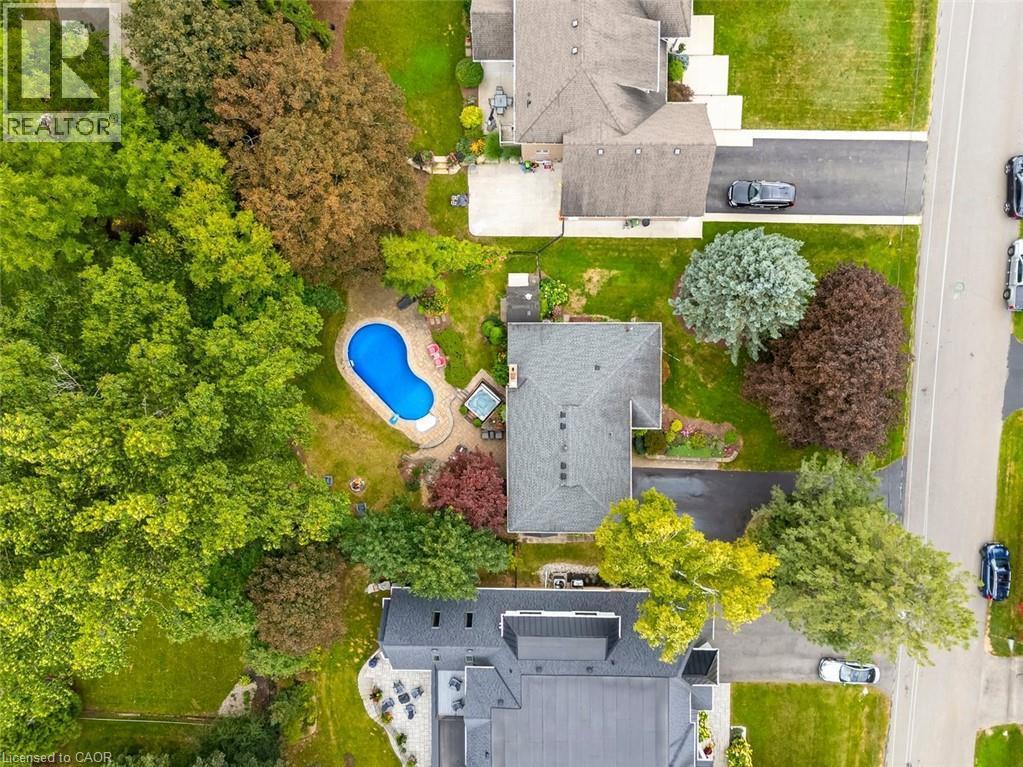 Aerial View of 80 X 150 lot - 200 Woodview Crescent, Ancaster, ON