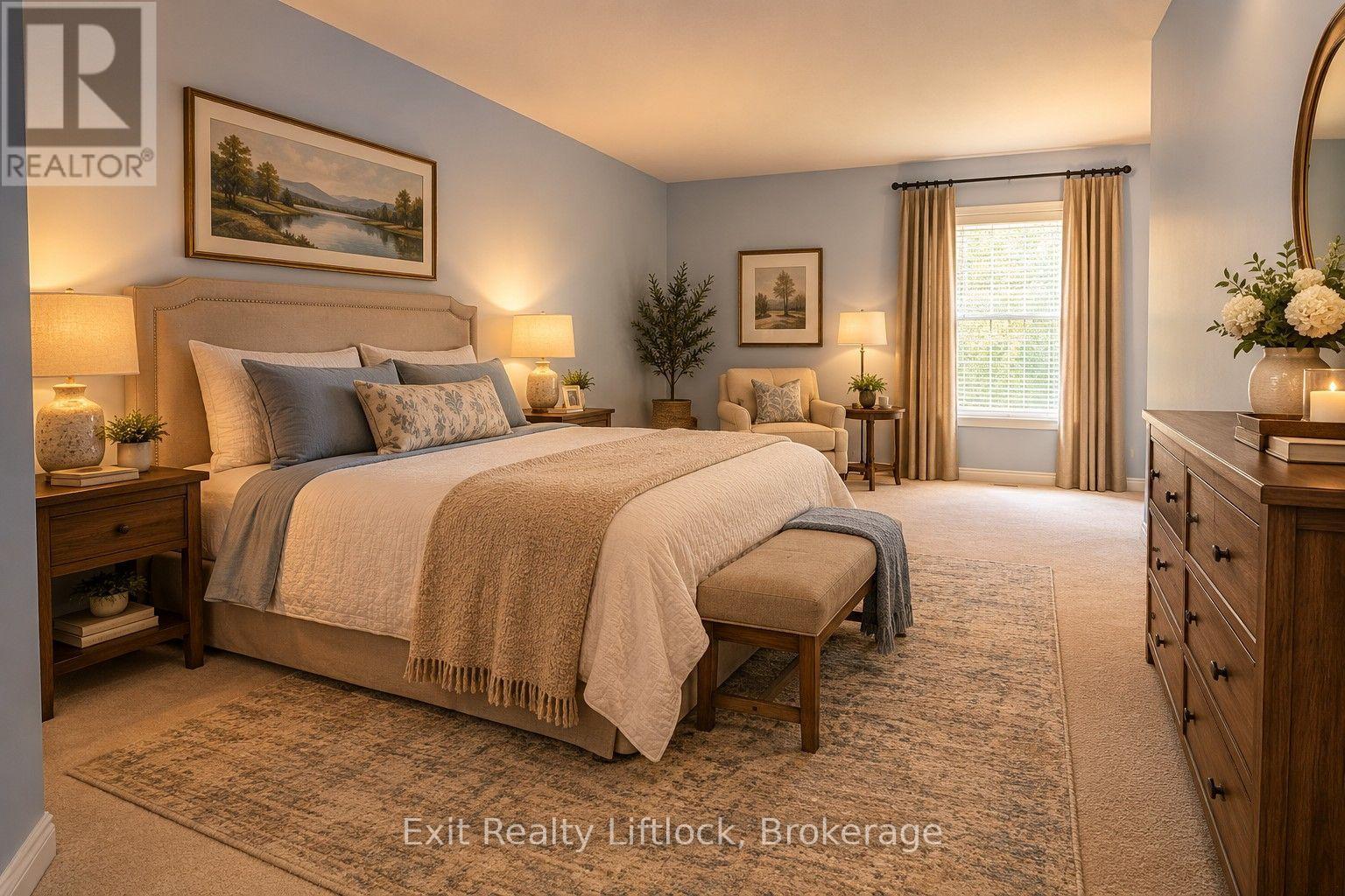 Virtually Staged Primary Bedroom - 202 C - 1099 Clonsilla Avenue, Peterborough (Otonabee Ward 1), ON