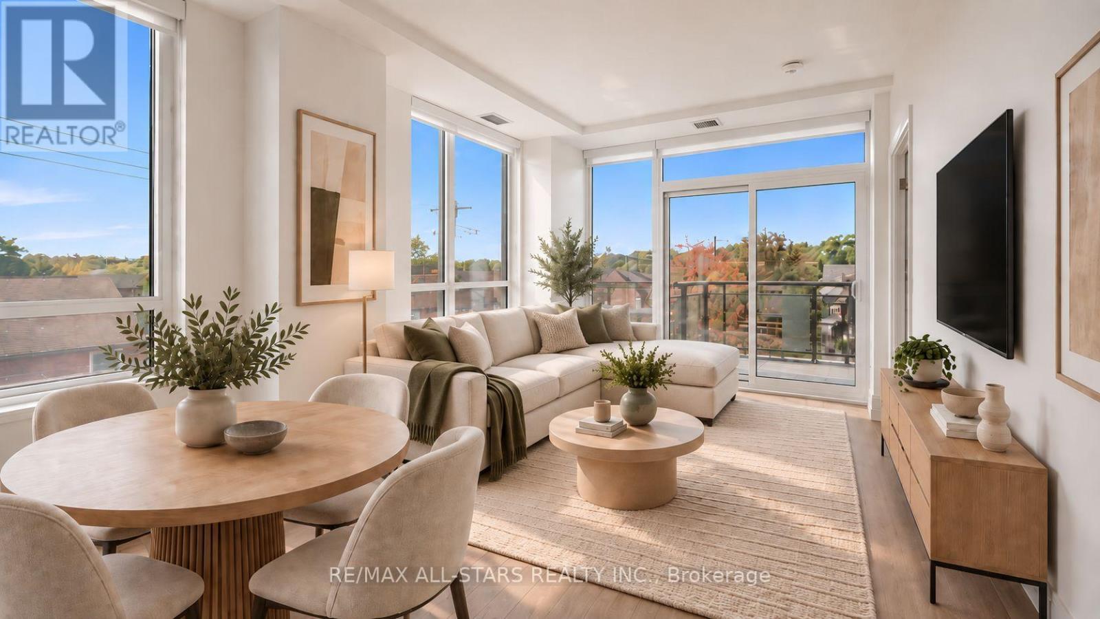 Virtually Staged for buyer visualization - 315 - 286 Main Street, Toronto, ON
