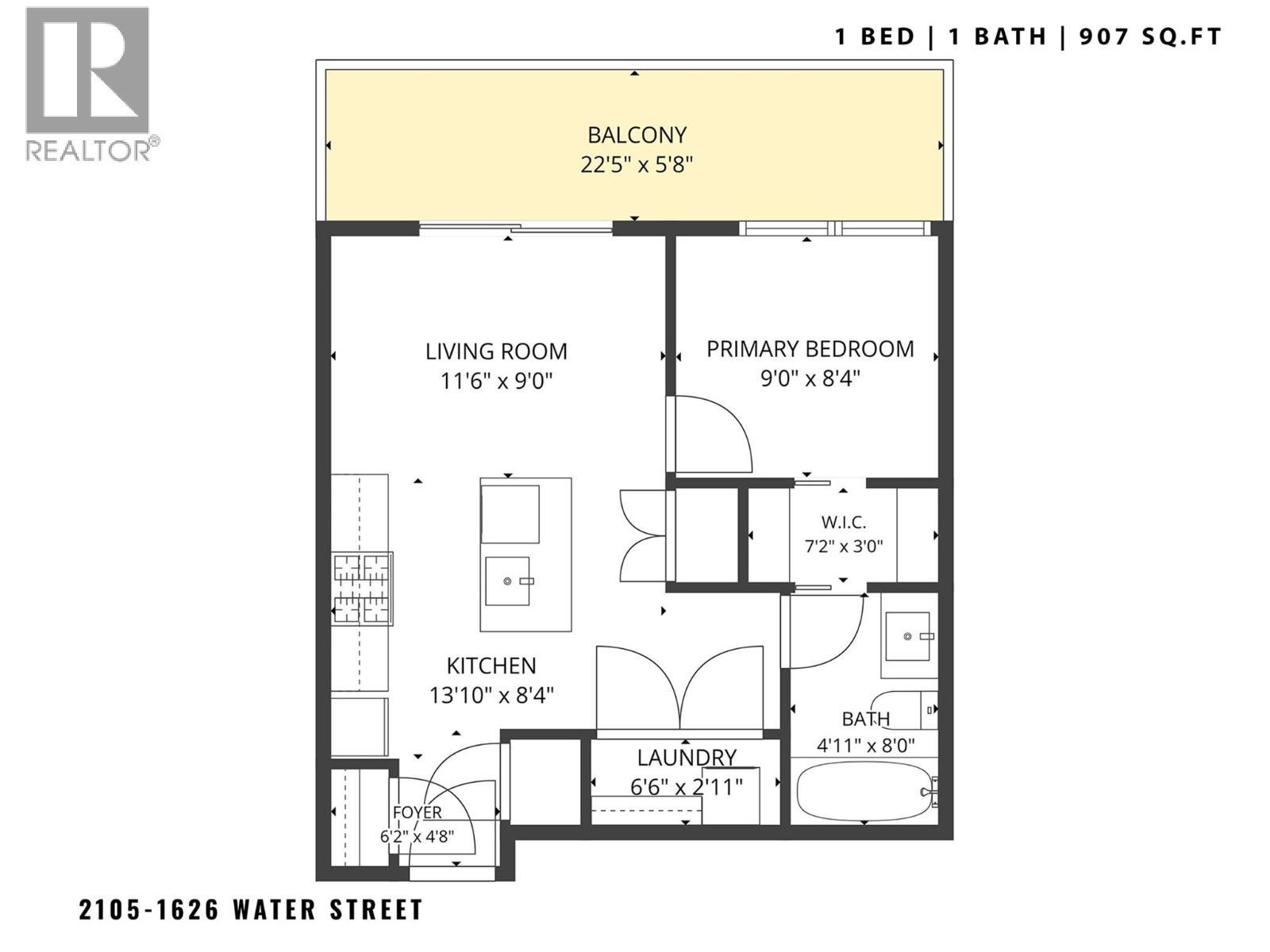 1626 Water Street Unit# 2105, Kelowna, BC