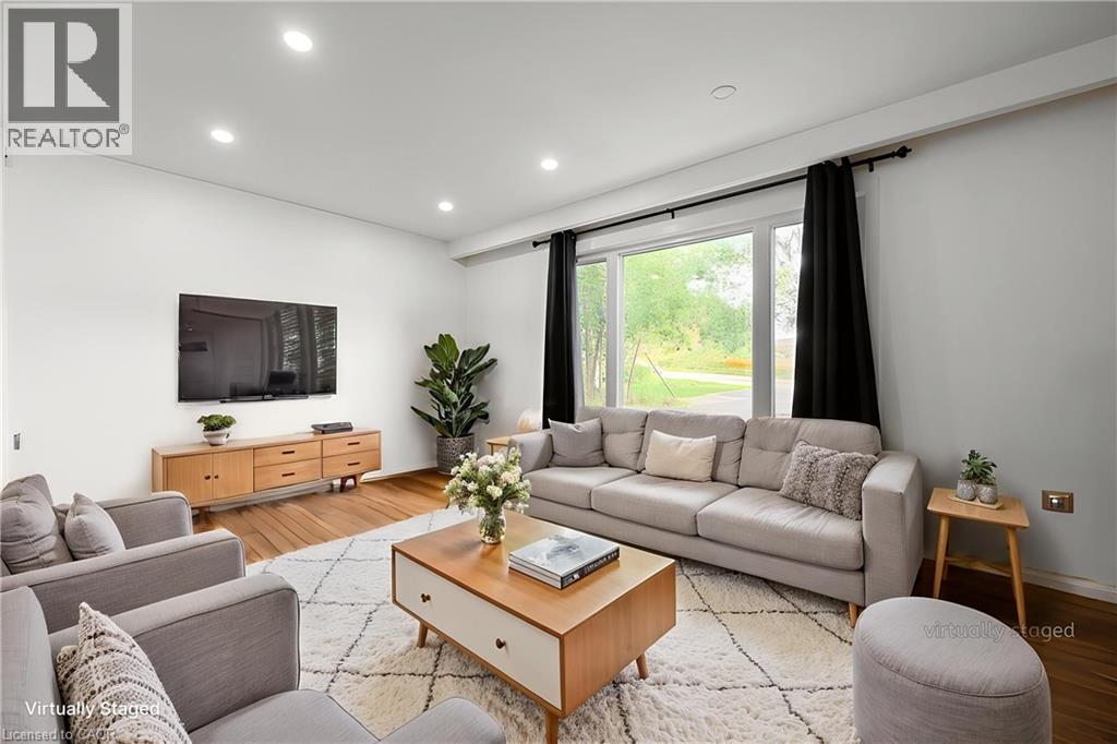 Living room – virtually staged - 139 Town Line, Orangeville, ON