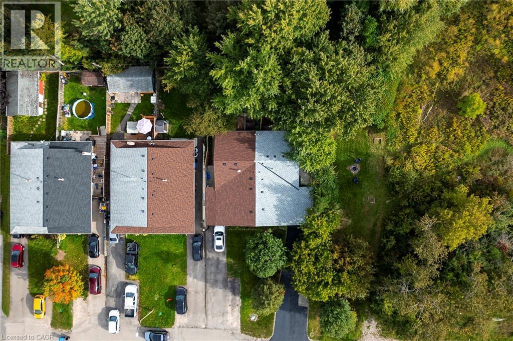 Aerial: top-down view of the lot - 139 Town Line, Orangeville, ON