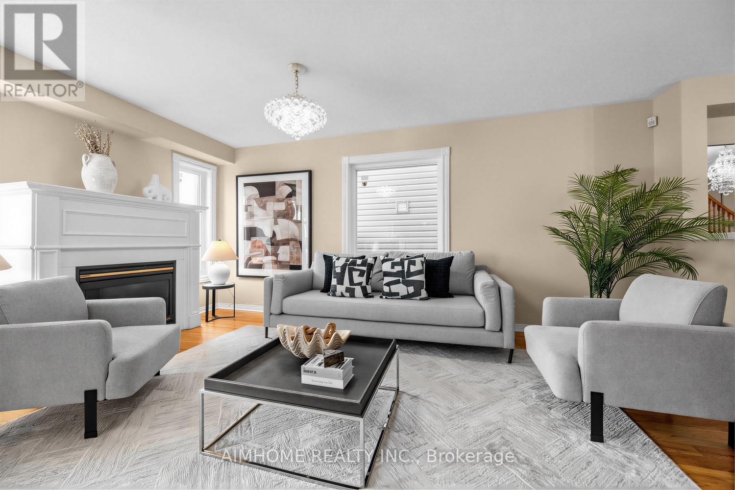 23 Bruce Creek Drive, Markham, ON - Indoor Photo Showing Living Room With Fireplace
