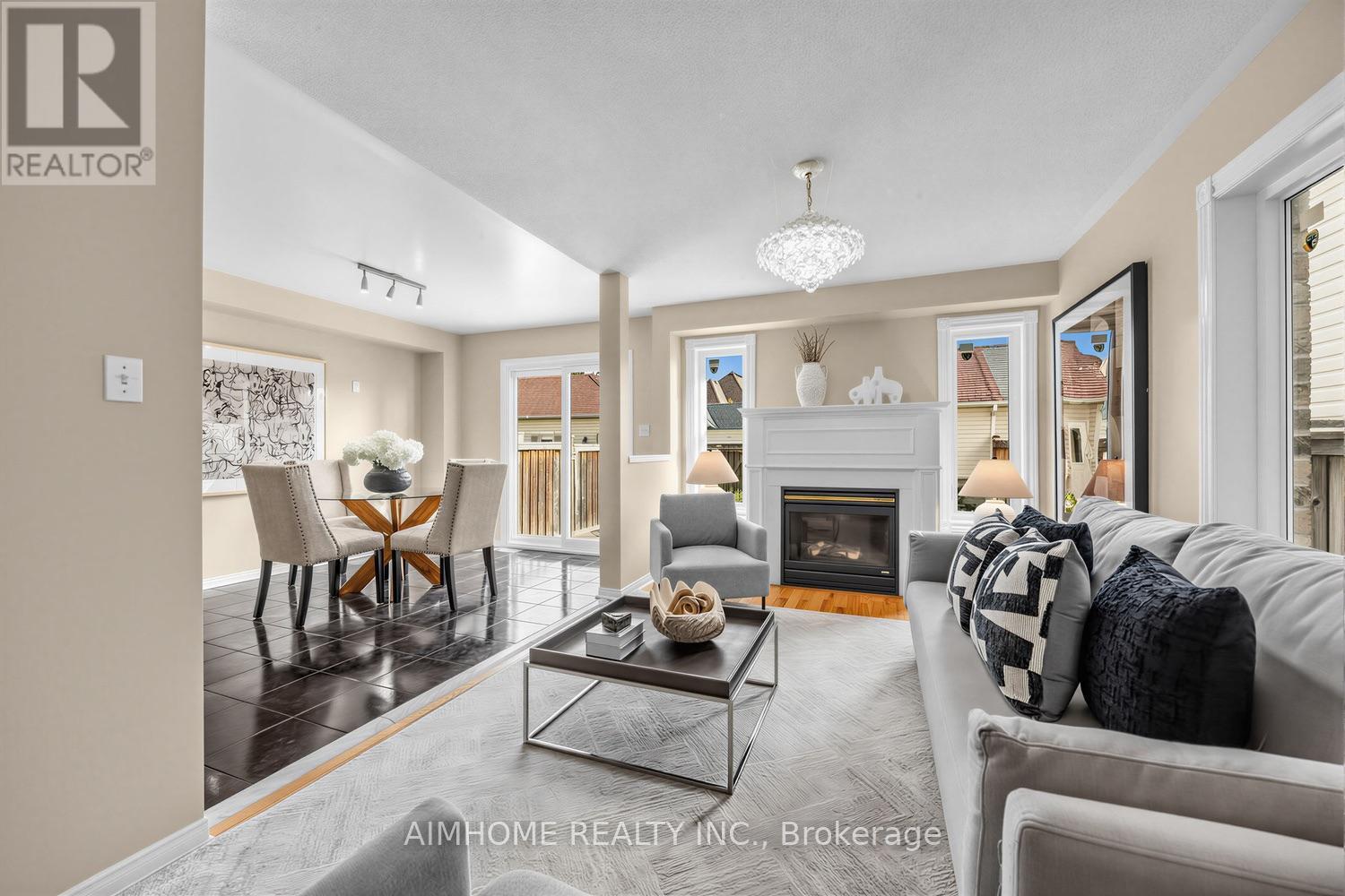 23 Bruce Creek Drive, Markham, ON - Indoor Photo Showing Living Room With Fireplace