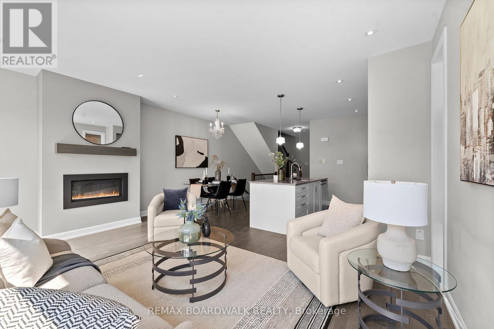 14 Philosopher Private, Ottawa, ON - Indoor Photo Showing Living Room With Fireplace