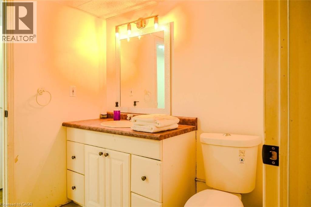 Vanity with a built-in sink, countertop, and storage cabinetry - 107 6Th Line Line, Haldimand, ON - Indoor Photo Showing Bathroom