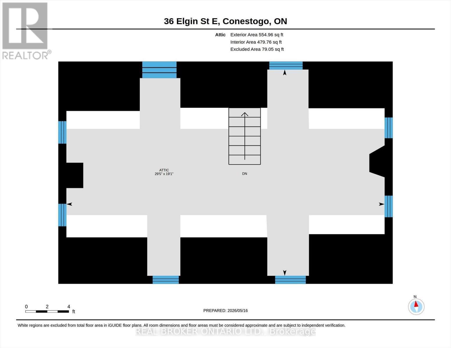 Floor Plan (Attic) - 36 Elgin Street E, Woolwich, ON - Other