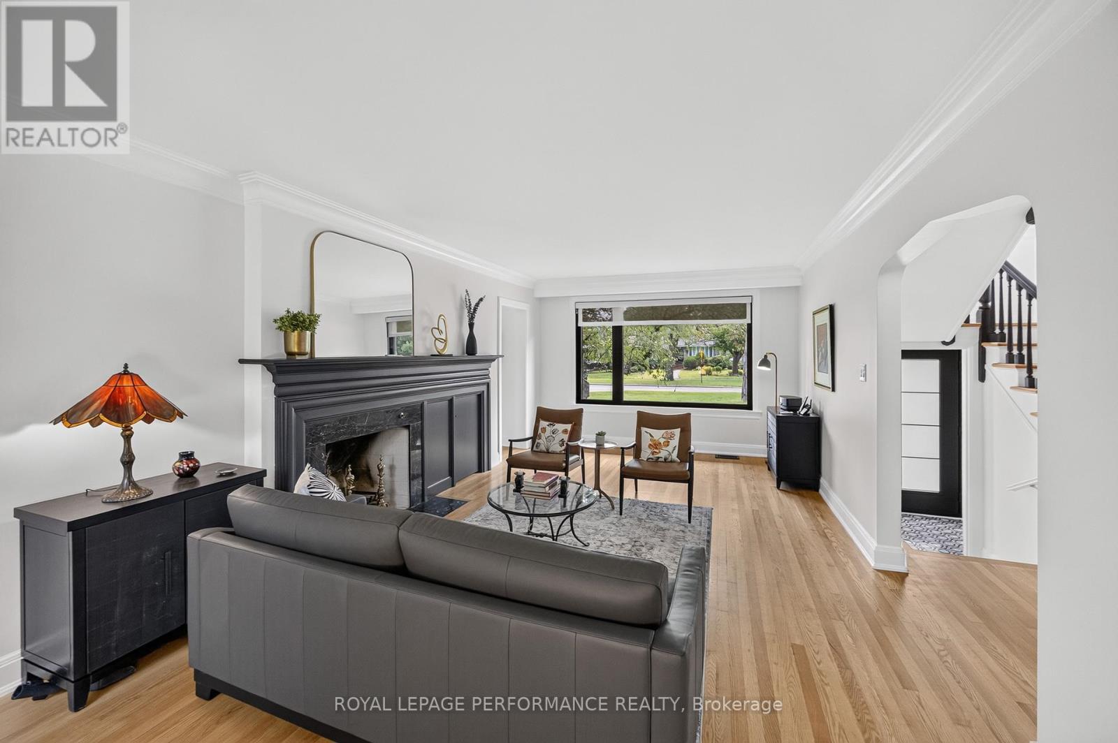 238 Island Park Drive, Ottawa, ON - Indoor Photo Showing Living Room With Fireplace