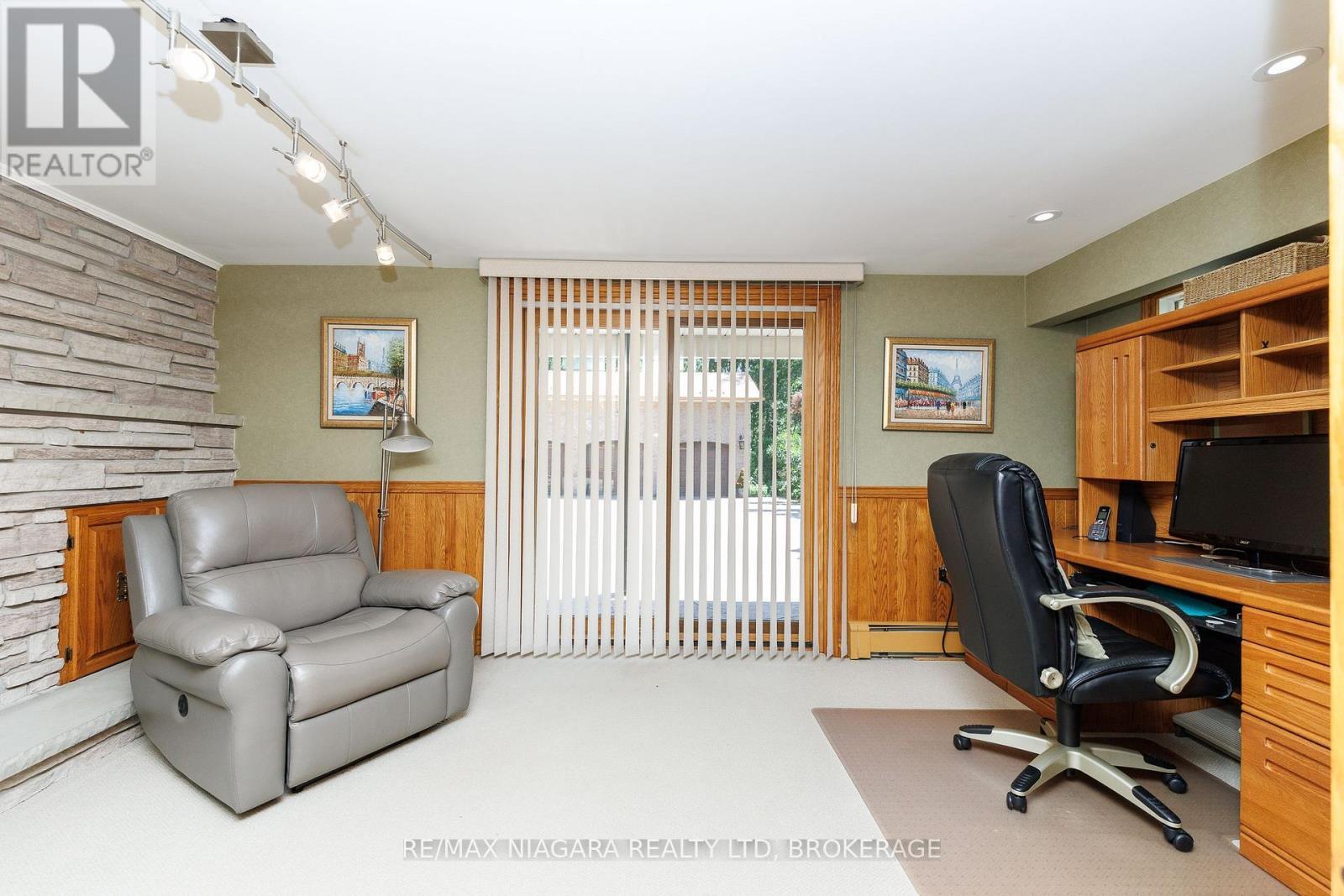 Office/Den with Gas Fireplace - Ground Level - 2187 Miller Road, Port Colborne (Bethel), ON