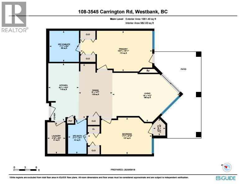 Unit floorplan. - 3545 Carrington Road Unit# 108, West Kelowna, BC