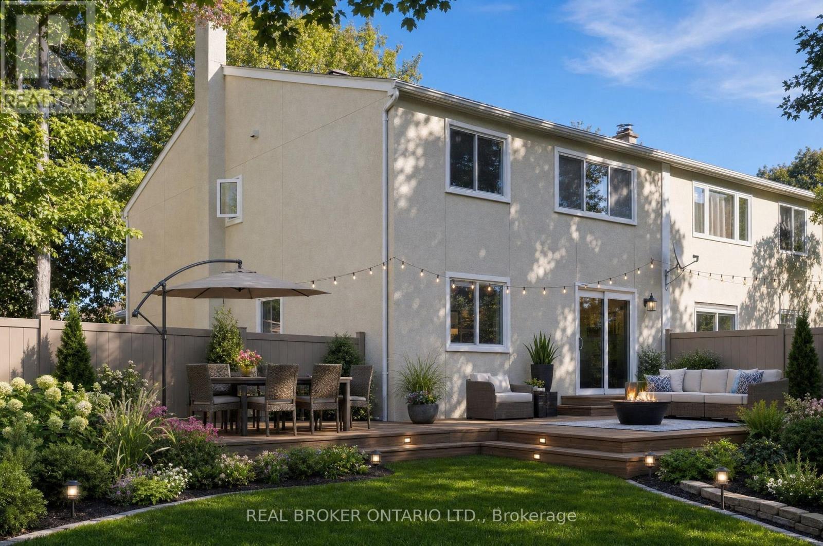 Backyard photo has been virtually staged. - 60 Tybalt Crescent, Ottawa, ON