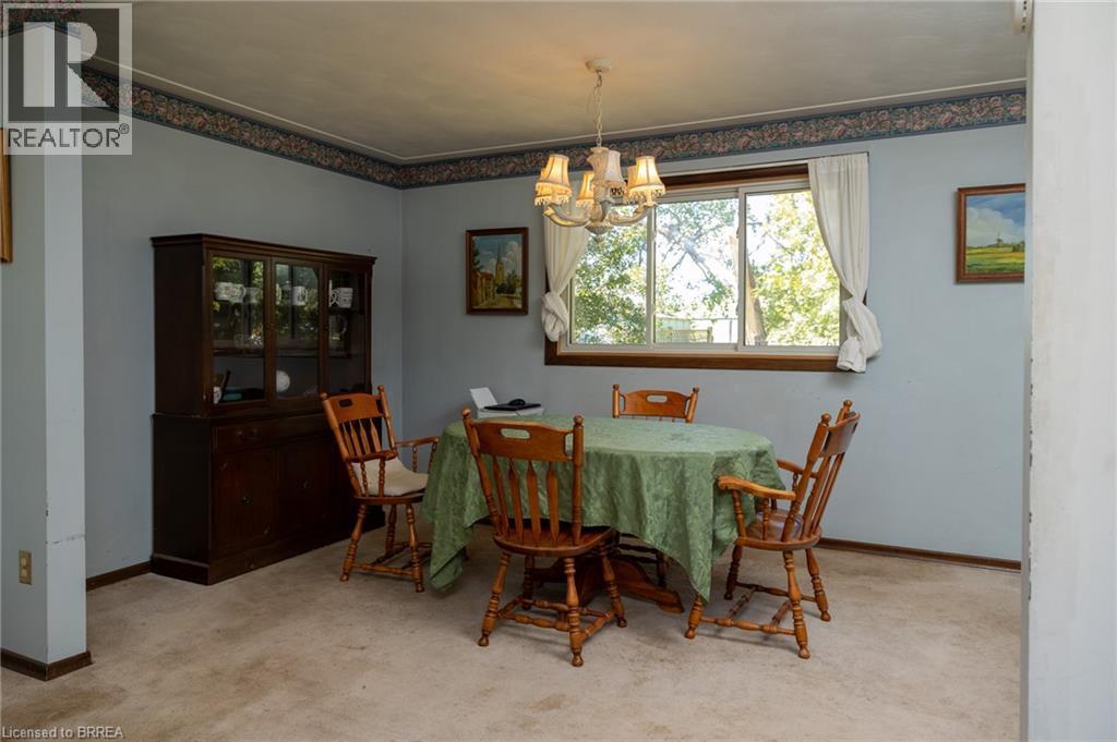 Wall-to-wall carpeting and a decorative ceiling light fixture - 52 Brier Park Road, Brantford, ON