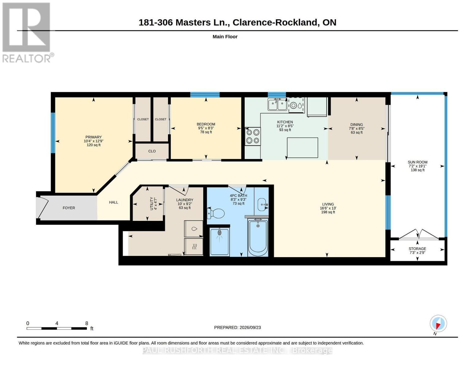 Floor Plan-Main Level - 181 - 306 Masters Lane, Clarence-Rockland, ON
