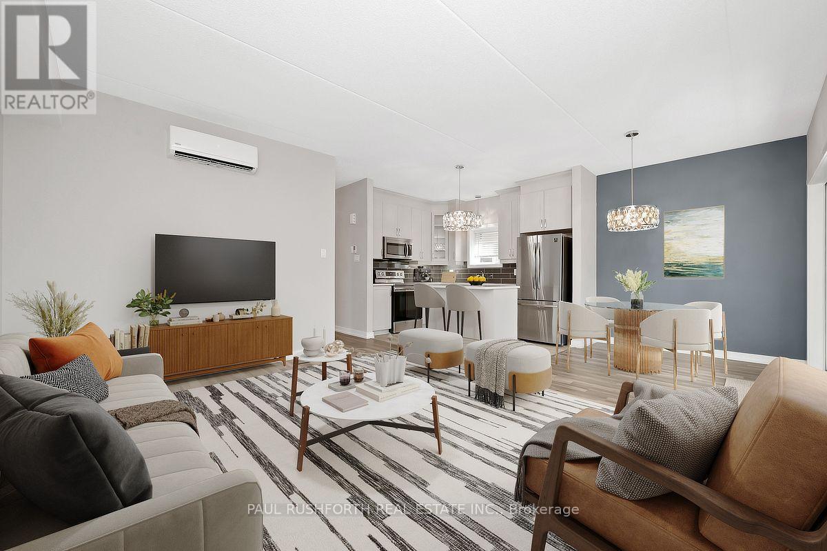 Virtually Staged-Living Room/Kitchen/Dining Room - 181 - 306 Masters Lane, Clarence-Rockland, ON