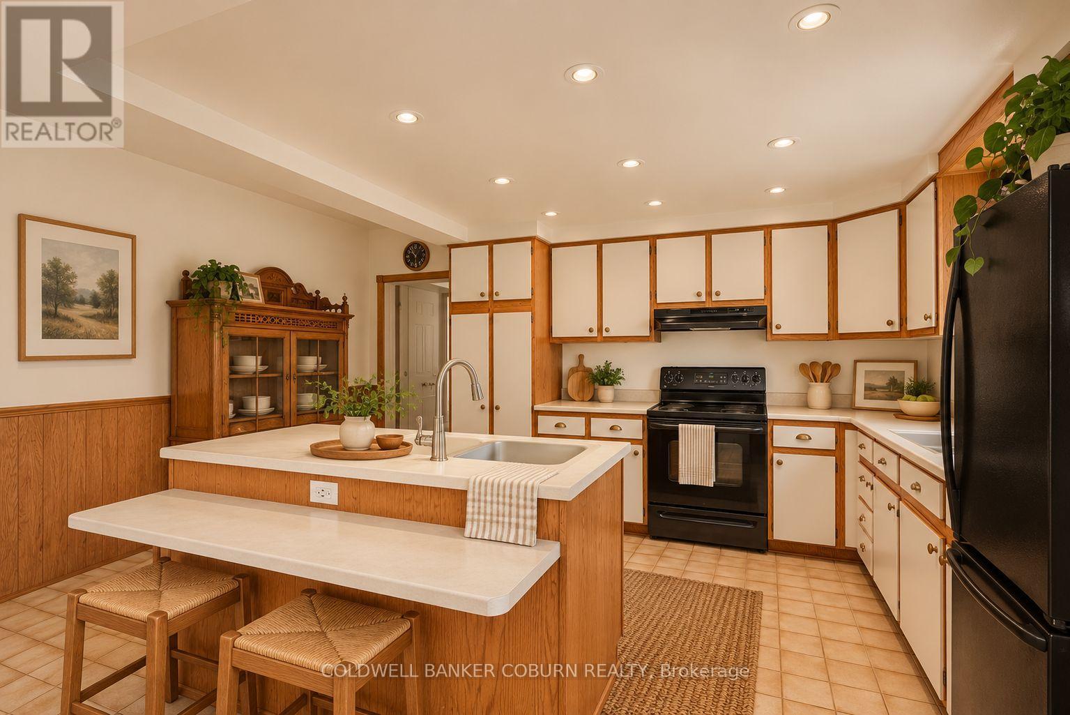 Kitchen - virtually staged - 14317 County 43 Road, North Stormont, ON