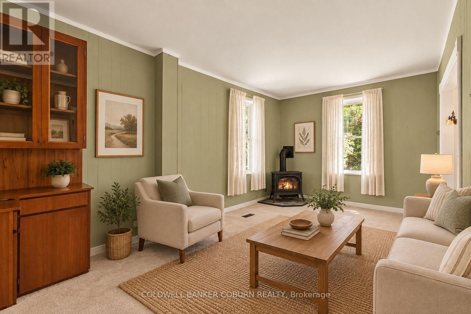 Living room - virtually staged - 14317 County 43 Road, North Stormont, ON