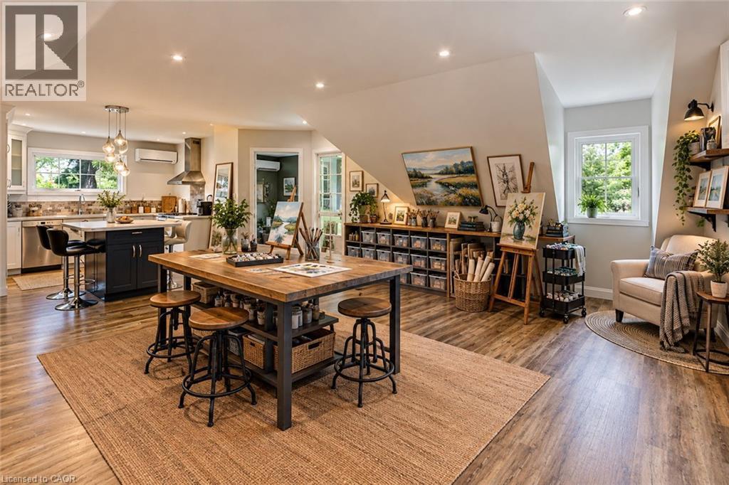Virtually staged photo - reconfigure guest quarters to art studio - 515 Hamilton Drive, Ancaster, ON