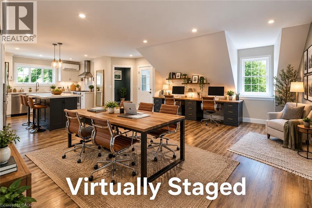 Virtually staged photo - reconfigure guest quarters to home office - 515 Hamilton Drive, Ancaster, ON