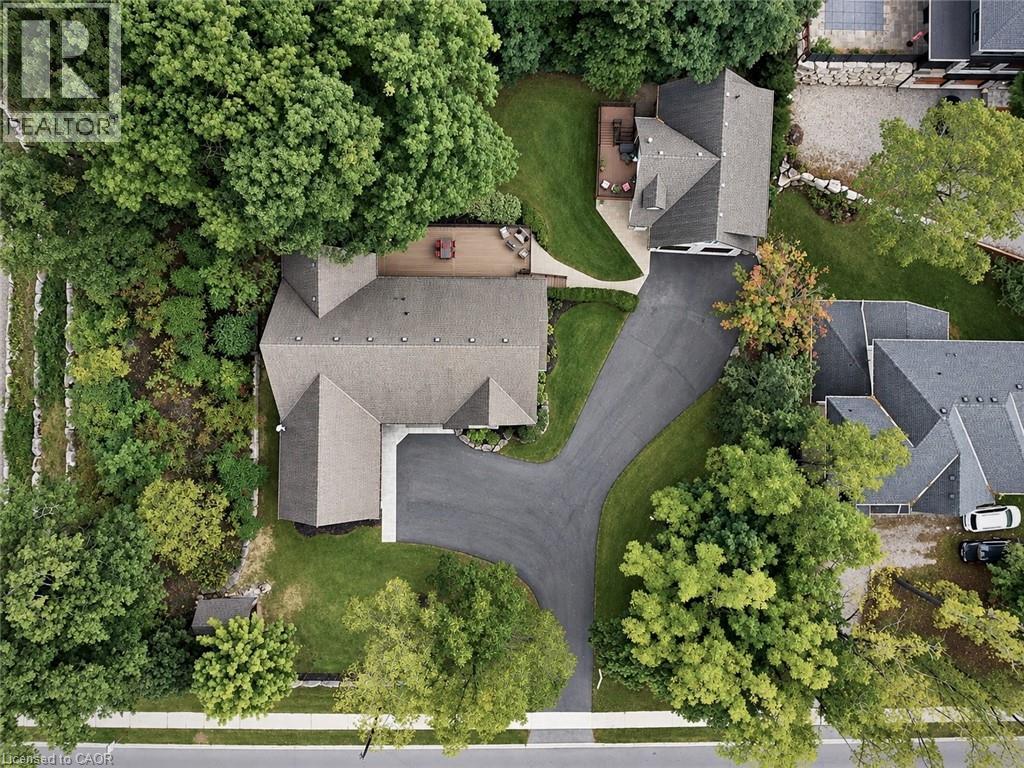 Arial view of main home and additional guest house/detached garage - 515 Hamilton Drive, Ancaster, ON