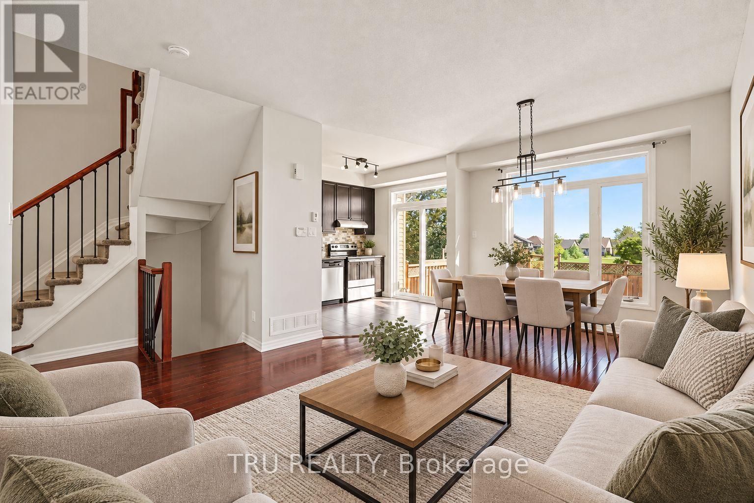 Living and Dining Room Virtually Staged - 641 Sunburst Street, Ottawa, ON