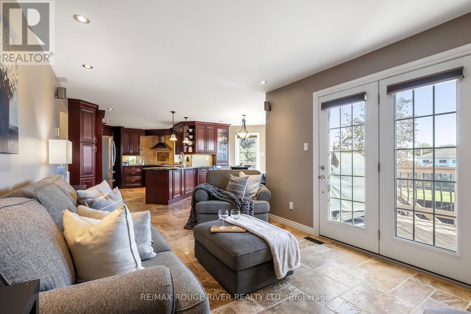 Walkout to deck from family room - 965 Ridge Valley Drive, Oshawa, ON