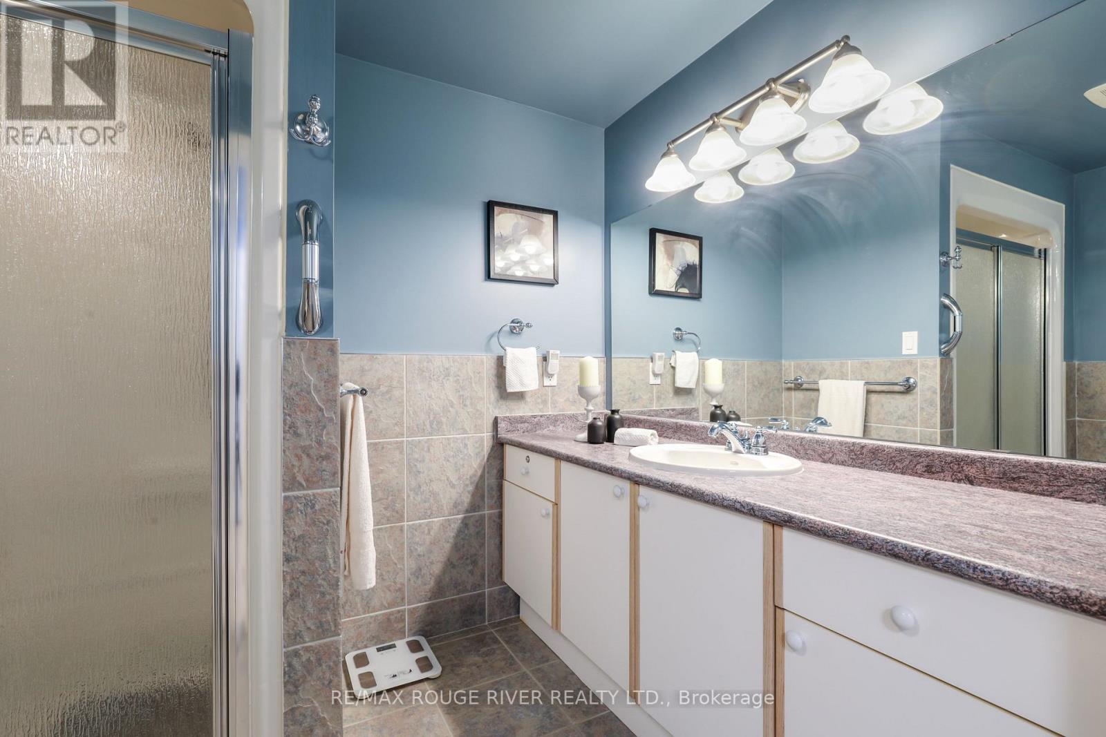 One of 2 Bathrooms in lower level - 965 Ridge Valley Drive, Oshawa, ON