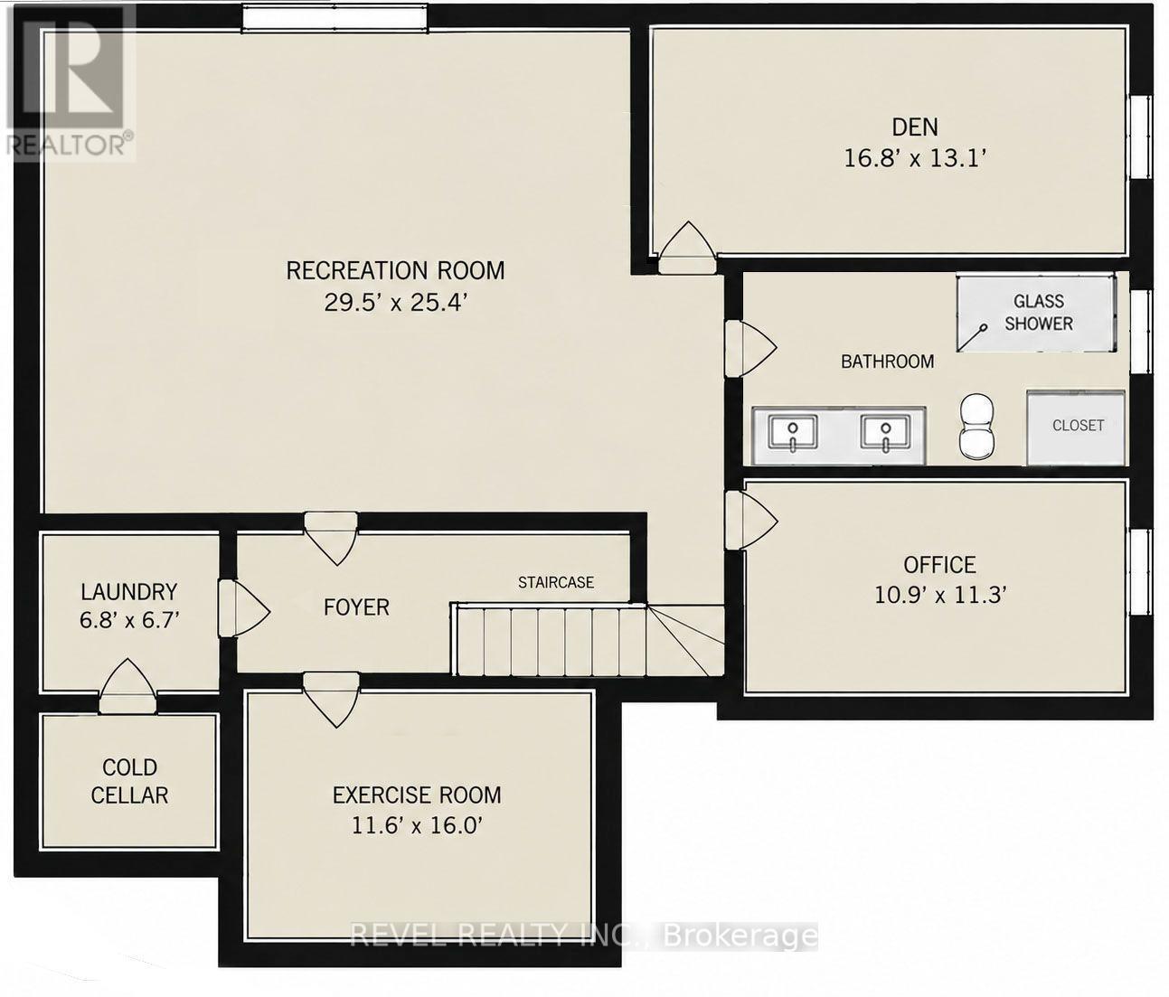 Basement Floor Plan - 15 Farrugie Street, Brant, ON