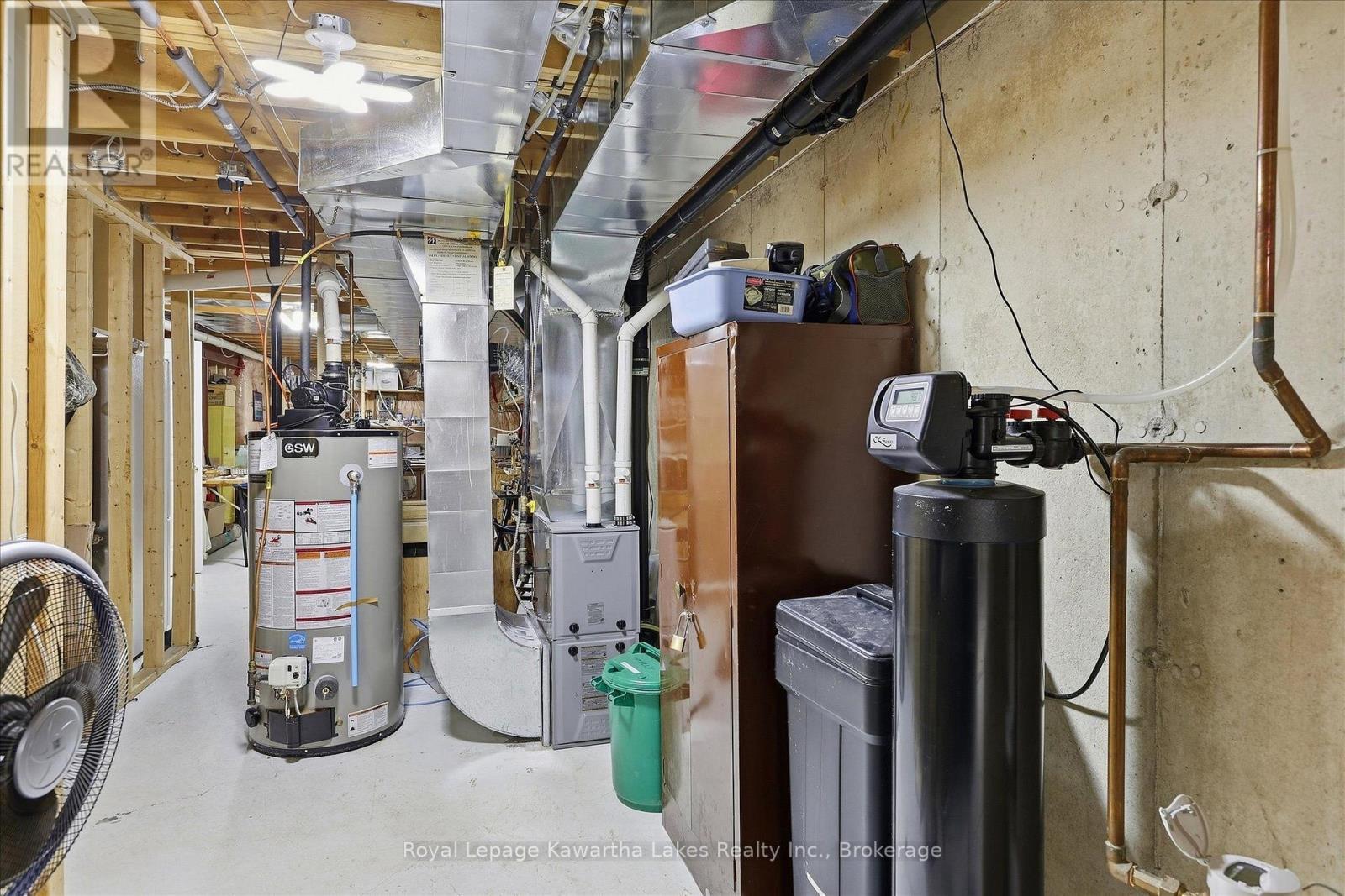 Utility area and water softener. - 10G - 25 Rivermill Boulevard, Kawartha Lakes (Lindsay), ON