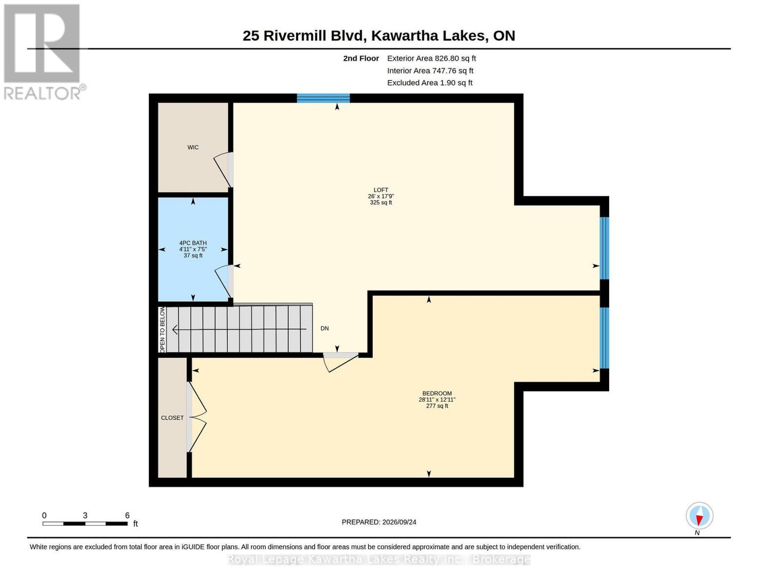 Second floor floor plan. - 10G - 25 Rivermill Boulevard, Kawartha Lakes (Lindsay), ON