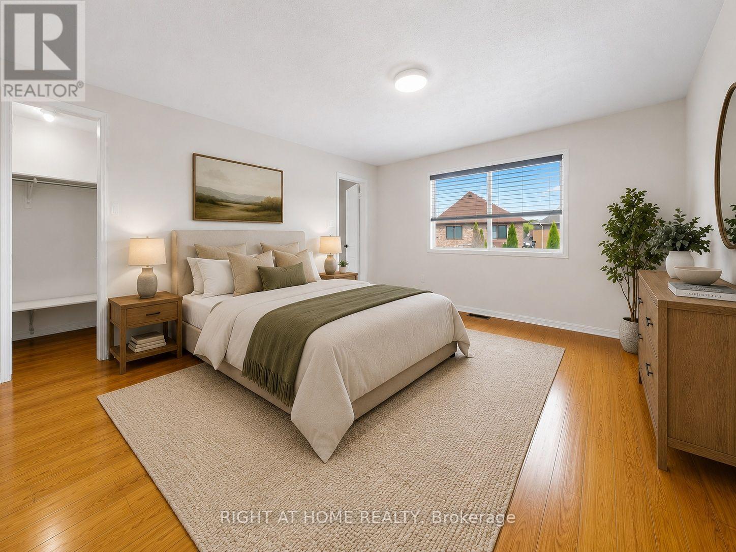 master bedroom virtually staged - 5817 Whitehorn Avenue, Mississauga, ON