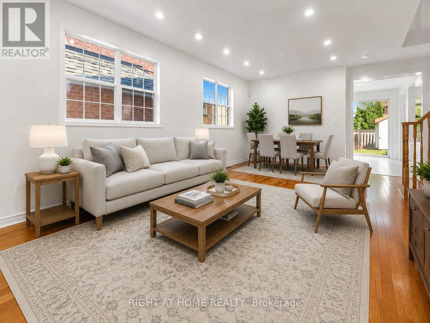 Living dining virtually staged - 5817 Whitehorn Avenue, Mississauga, ON