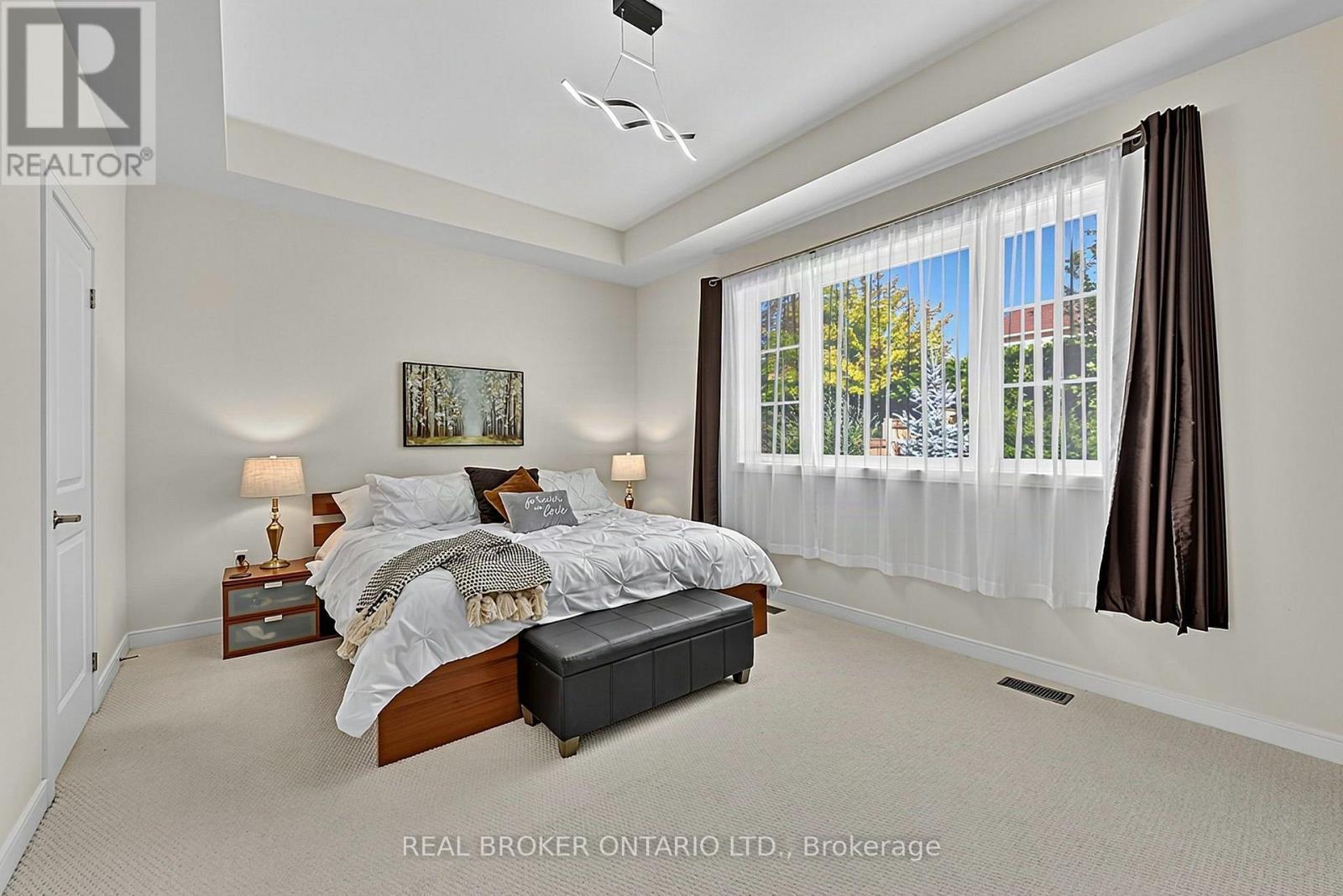 Primary Bedroom Overlooking Backyard - 20 Birkdale Place, Newmarket, ON