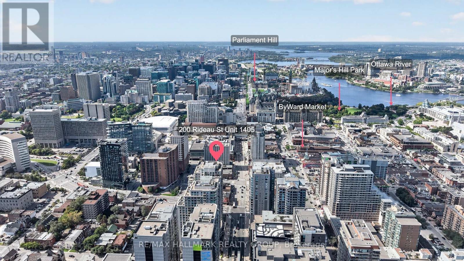 Downtown aerial - 1405 - 200 Rideau Street, Ottawa, ON