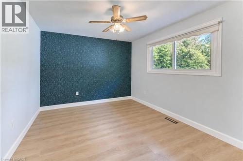 Accent wall with geometric pattern - 64 Stanley Street, Cambridge, ON 