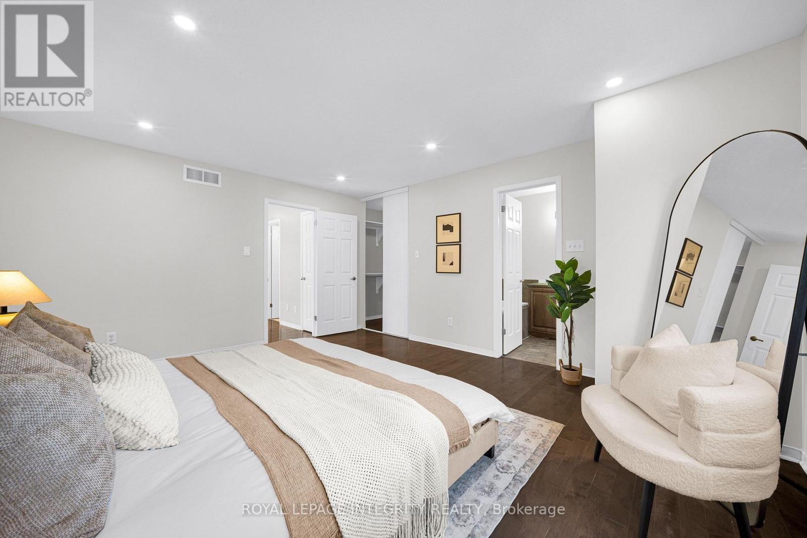 Primary bedroom with brand-new pot lights - 170 Flamborough Way, Ottawa, ON