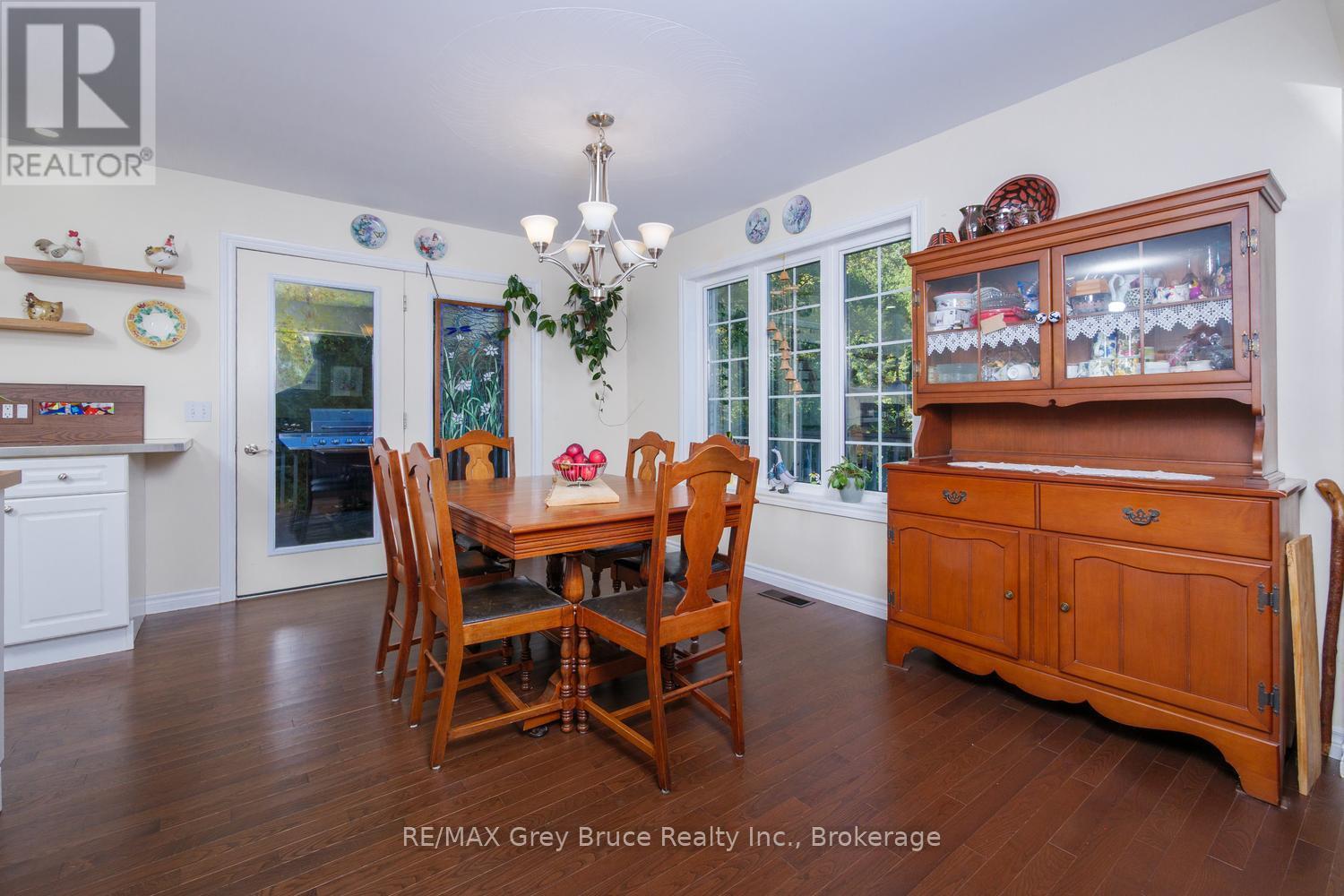 Dining room ft. a walkout to the deck - 135 North Diagonal, South Bruce Peninsula, ON
