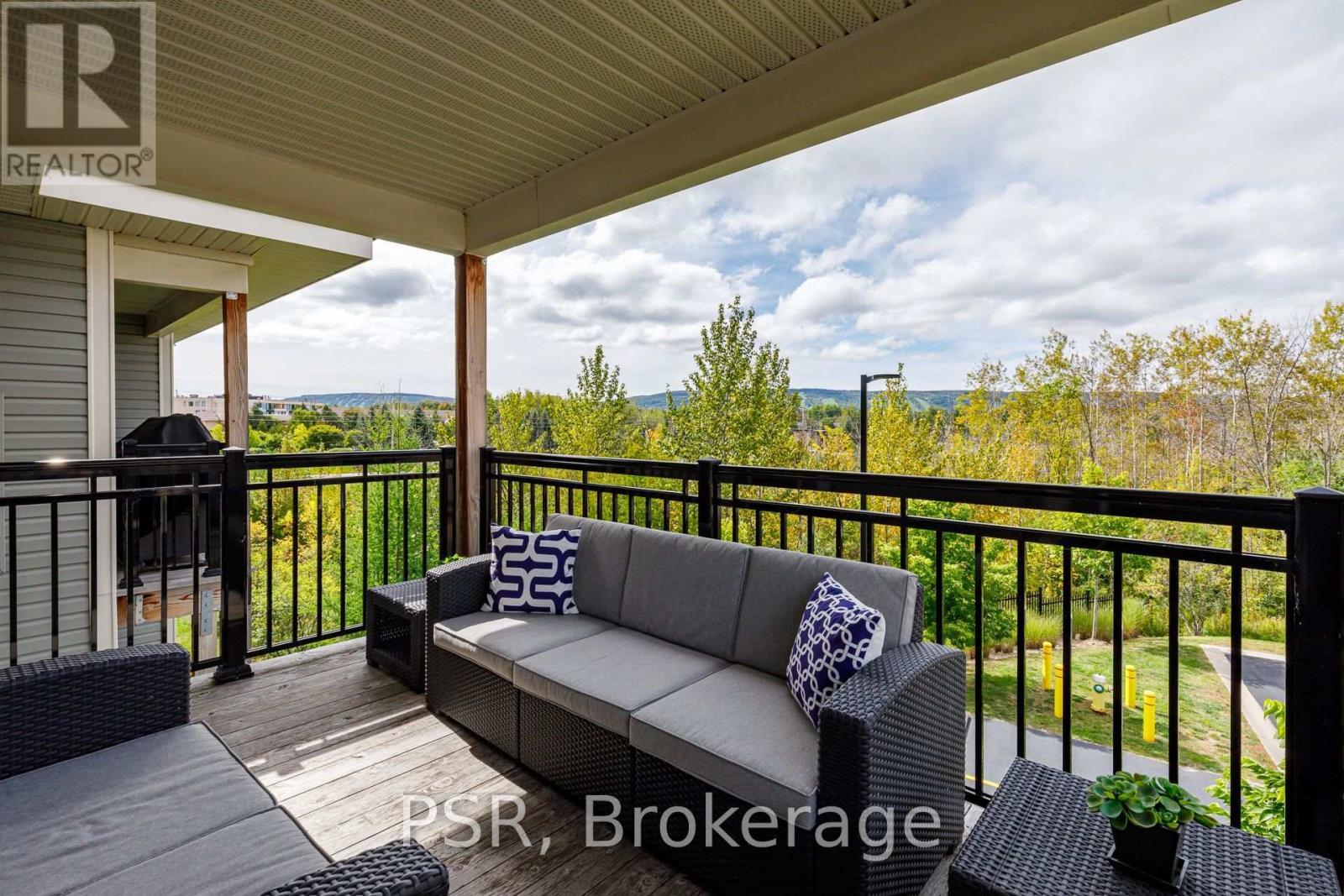 Main Balcony West View to Mountain - 308 - 4 Anchorage Crescent, Collingwood, ON