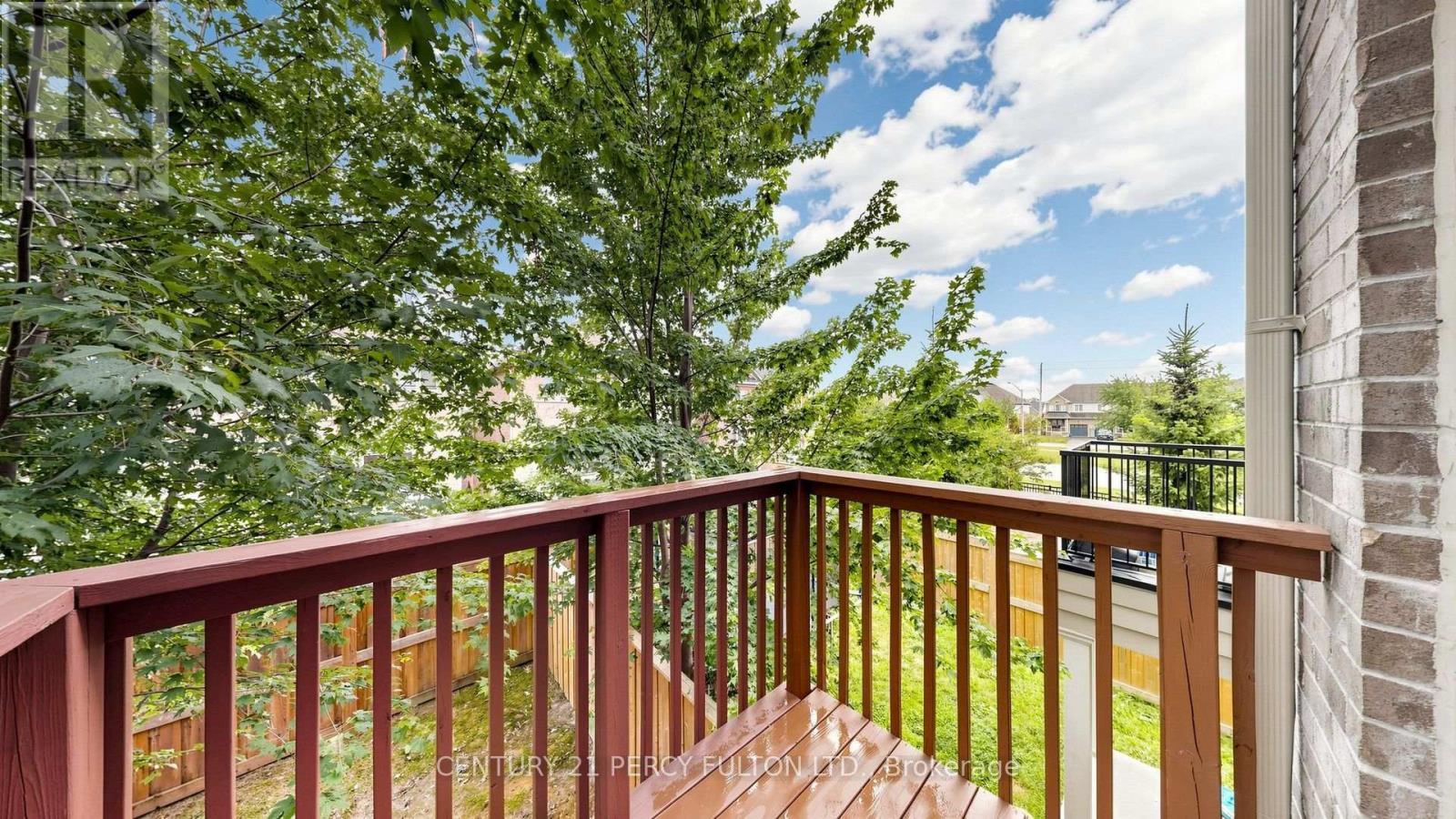 Back Terrace Overlooking Backyard - 64 Ferris Square, Clarington, ON