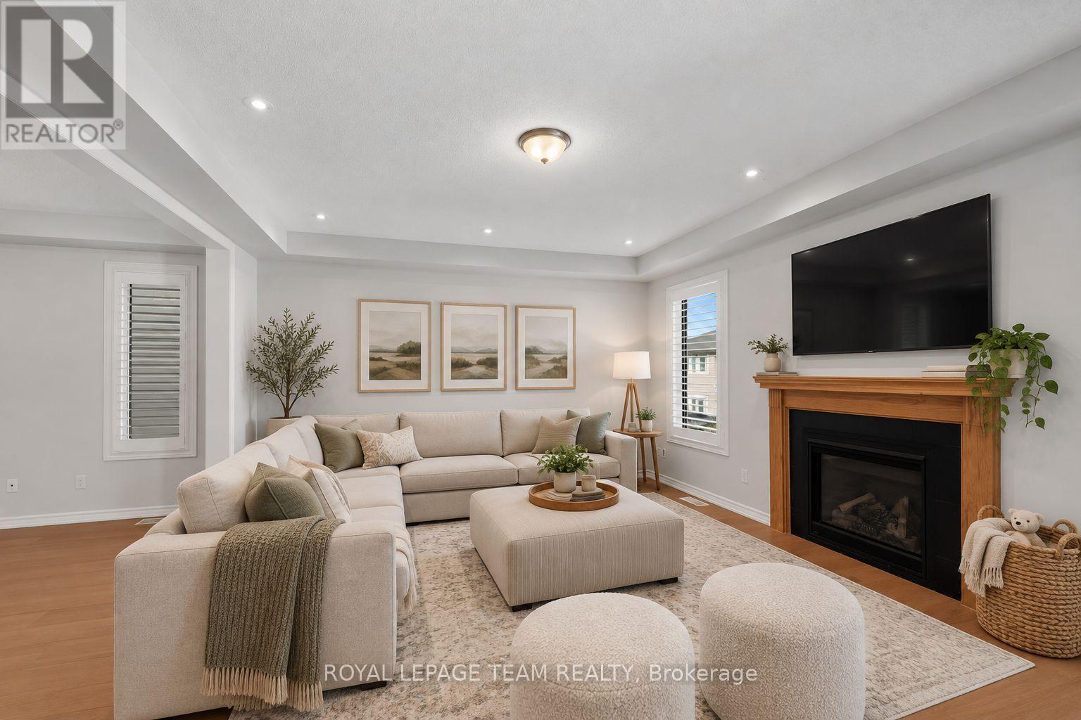 Virtually Staged Living Room - 32 Escallonia Court, Ottawa, ON
