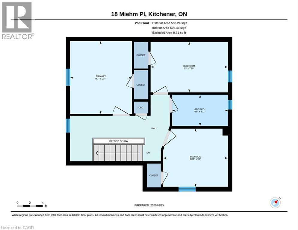 Second Floor plan - 18 Miehm Place, Kitchener, ON