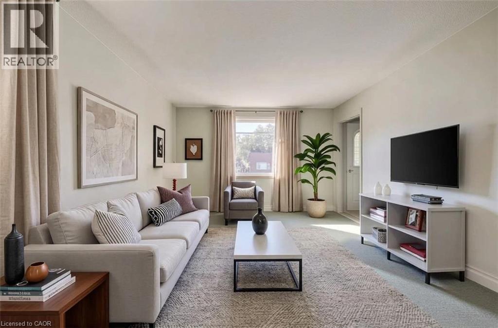 virtual staging-living room - 174 Bridgeport Road E, Waterloo, ON
