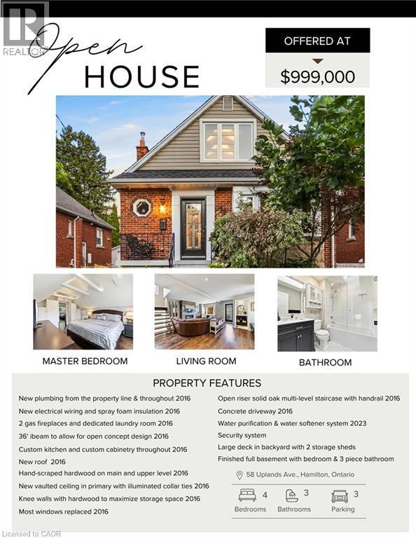 Features of Property - 58 Uplands Avenue, Hamilton, ON