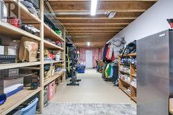 Storage Area with Built-In Shelves -