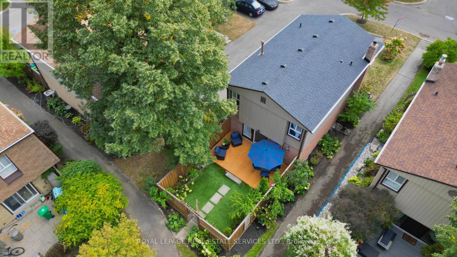 Backyard overhead. - 1770 Hyde Mill Crescent, Mississauga, ON