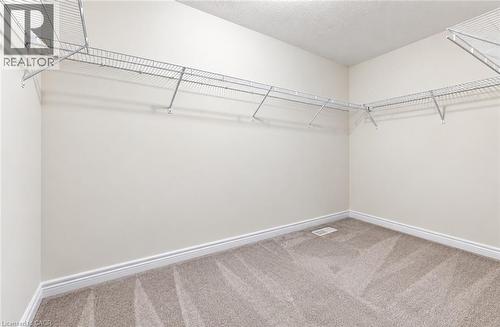 Walk-in closet featuring wire shelving, light-toned carpeting, and white wall paint - 61 Duckworth Road, Cambridge, ON 