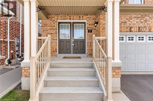 Brick facade with stone accents - 61 Duckworth Road, Cambridge, ON 